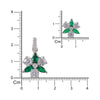 925 SILVER EMRALD BLOOM PENDAL SET