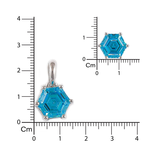 925 SILVER HEXA PENDAL SET