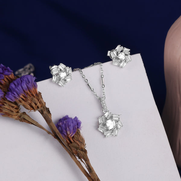 925 SILVER STARDUST HEX PENDAL SET