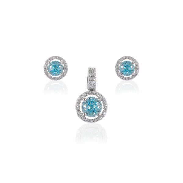 925 SILVER ROUND PENDAL SET