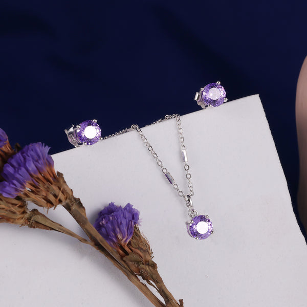 925 SILVER SOLITAIRE PENDAL SET