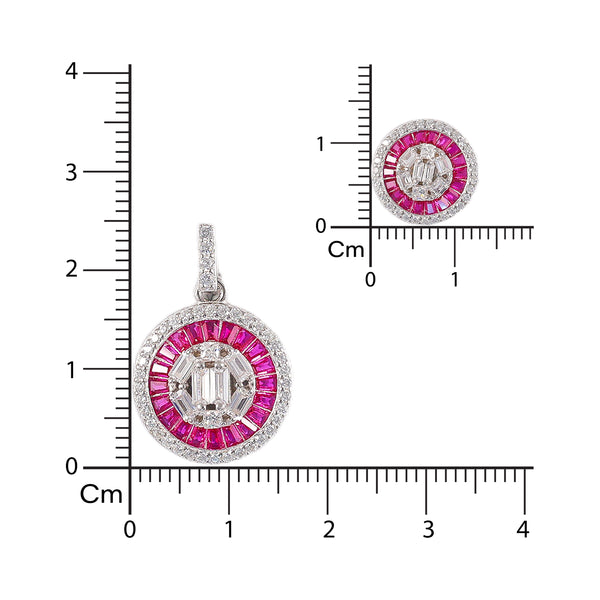 925 SILVER ROUND PENDANT SET