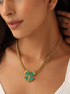 Santorini Green Clover Necklace