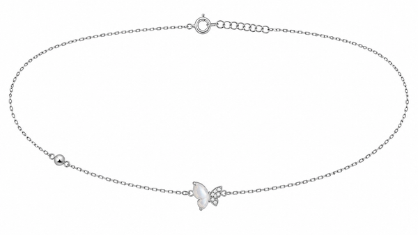 Elegant Butterfly Charm Silver Waist Chain