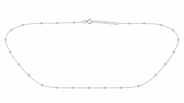 Minimal Silver Beaded Waist Chain