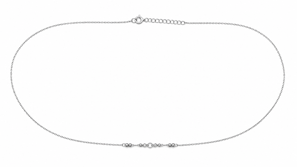 Minimal Beaded Silver Waist Chain