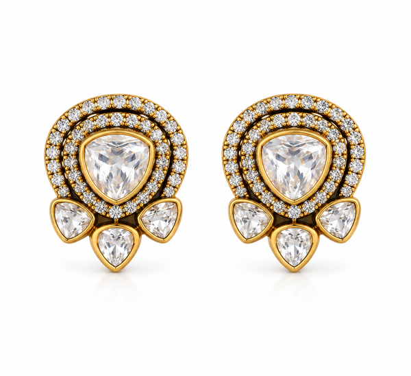 Royal Radiance Moissanite Stud Earrings