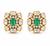 Emerald Radiance Moissanite Statement Earrings