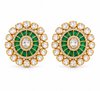 Emerald Floral Moissanite Statement Earrings