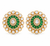 Emerald Floral Moissanite Statement Earrings