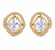 Cushion Cut Halo Moissanite Stud Earrings