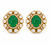 Emerald Floral Moissanite Statement Stud Earrings