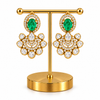 Emerald Elegance Moissanite Drop Earrings