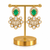 Emerald Elegance Moissanite Drop Earrings