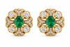 Emerald Bloom Moissanite Stud Earrings