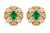 Emerald Bloom Moissanite Stud Earrings