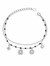 Black Beaded Charm 92.5 Silver Bracelet