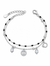 Black Beaded Double-Layer 92.5 Silver Bracelet