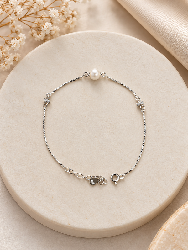 Pearl Touch 92.5 Silver Bracelet