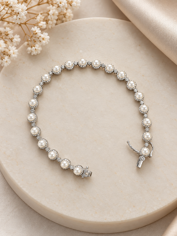 Pearl Grace 92.5 Silver Bracelet