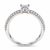 Princess Cut Moissanite Solitaire Ring with Side Stones