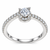 Round Cut Moissanite Halo Solitaire Ring