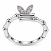 Leaf Motif Moissanite Bow Ring
