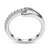 Modern Open Twist Moissanite Band Ring