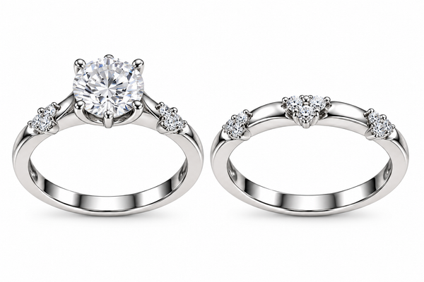 Elegant Moissanite Women’s Ring Pair
