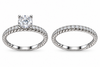 Twisted Solitaire & Sparkling Stone Ring Pair