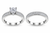 Sparkling Solitaire & Pavé Stone Ring Pair