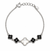 Black & Pearl Clover 92.5 Silver Bracelet