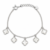 Mother of Pearl Clover Charm Bracelet