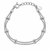 Double Layer Silver Beaded Chain Bracelet