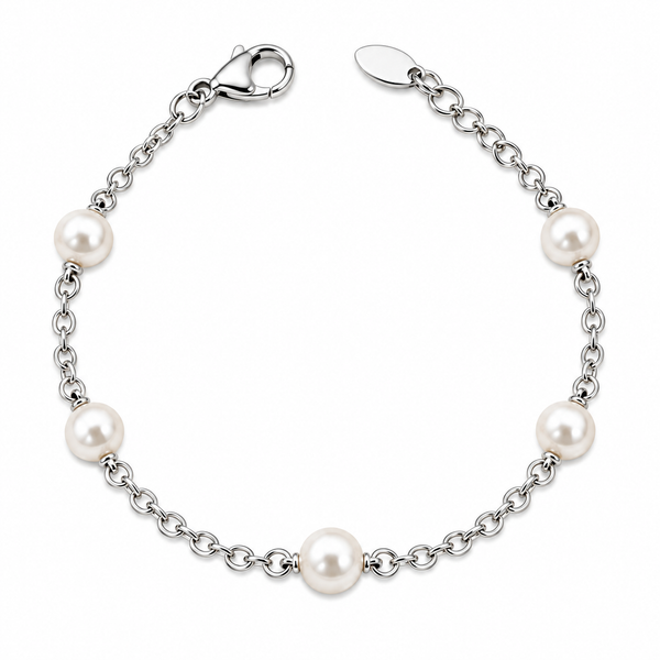 Classic Pearl Beaded 92.5 Silver Bracelet