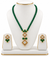 Emerald Green Moissanite Pendant Set in 92.5 Sterling Silver