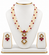 Ruby Red Moissanite Pearl Pendant Set in 92.5 Silver
