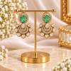 Emerald Elegance Moissanite Drop Earrings