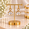 Graceful Bell-Cut Moissanite Drop Earrings