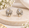 Floral Brilliance Moissanite Stud Earrings