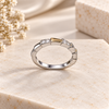 Modern Geometric Moissanite Accent Band Ring