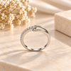 Modern Open Twist Moissanite Band Ring