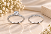 Twisted Solitaire & Sparkling Stone Ring Pair