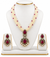 Ruby Red Moissanite Pearl Pendant Set in 92.5 Silver