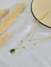 Emerald Spark Layered Necklace