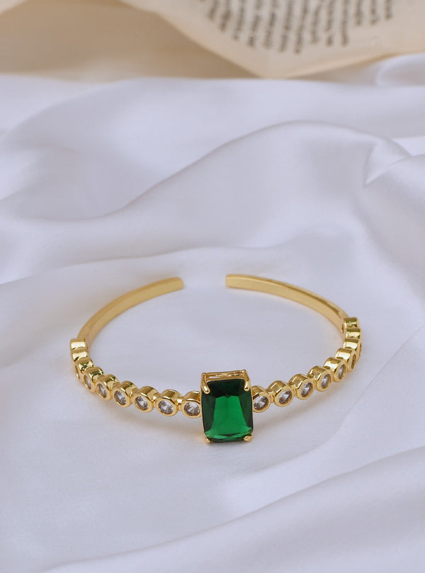 Trisha Emerald Cuff Bangle