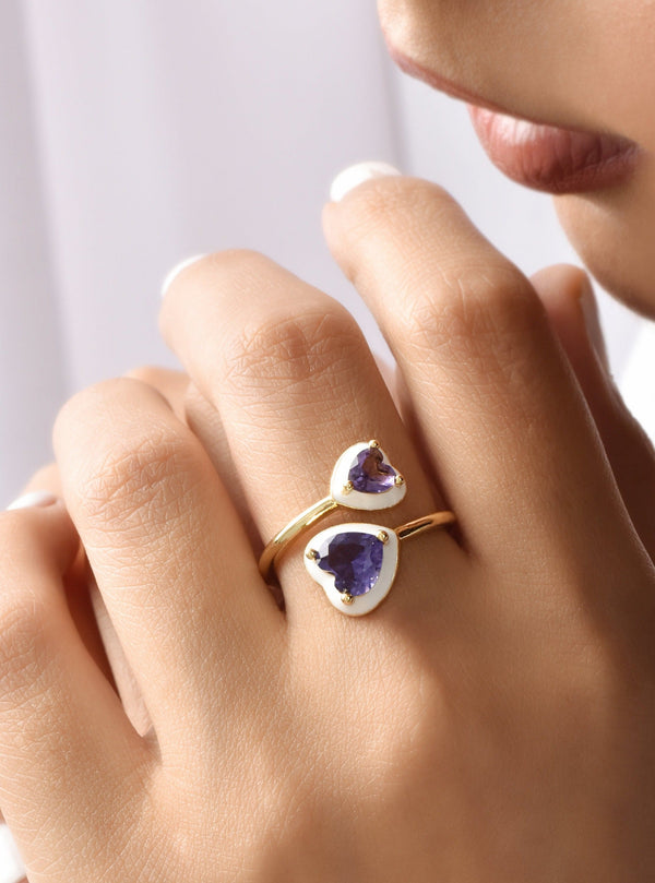 Twin Hearts Ring