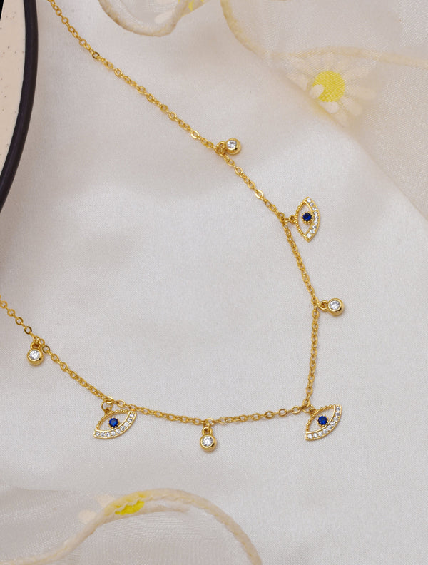 Multi Evil Eye Charms Necklace