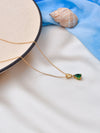 Simple Emerald Pendant Necklace