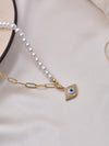 Bold & Beautiful Pearl Evil Eye Necklace